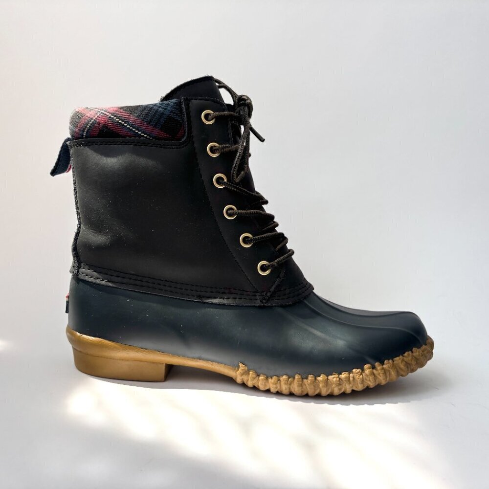 Tommy Hilfiger Lace Up Rubber Sole Lace Up Russel Rain Ankle Boots - Sz 8 - Picture 12 of 16